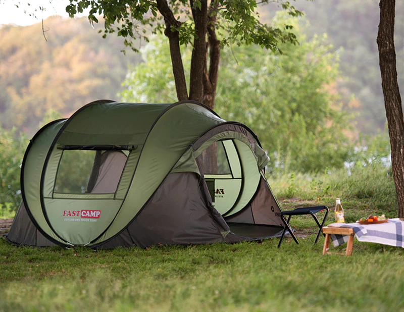 Cheap Goat Tents Pop Up Automatic Speed Open 3 4 Person Ultralarge Anti UV Self driving Tour Park Playing Camping Tent Beach Tent Tents 